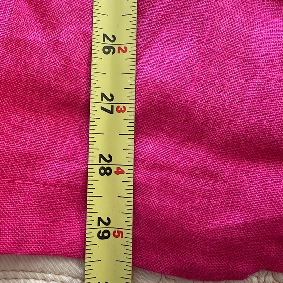 Vibrant Pink Open Front linen Blazer - Picture 6 of 6